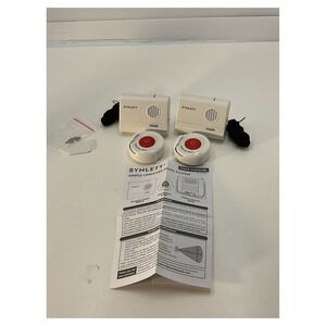 SYNLETT Simple Caregiver Pager System - 2 Call Buttons & 2 Pagers Wireless 500ft